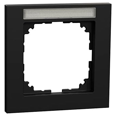 CADRE M-PURE, 1 COMPARTIMENT AVEC PORTE-ÉTIQUETTES, NOIR MAT, IK03, IP20, HORIZONTAL OU VERTICAL, MEG4011-3603