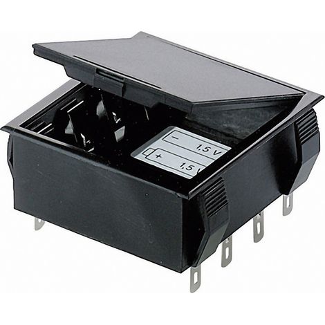 Bopla 46600000 Batteriehalter 4x Mignon (AA), 9 V Block Lötanschluss (L x B x H) 65 x 65 x 21.5 mm (1/2)