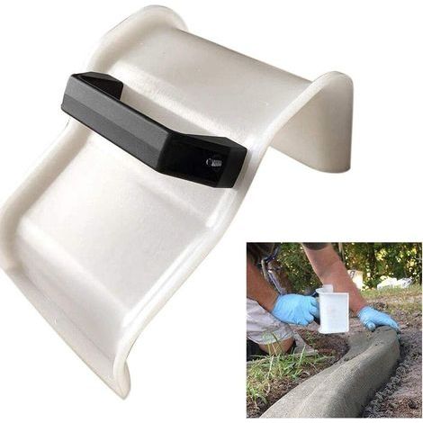 Plâtrerie Truelle Outils De Construction, Le Béton Truelle Plâtrage Bordures Truelle DIY Paysage Curb Toolwith Poignée Maçonnerie Truelles Main (1/5)