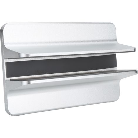 Support vertical en alliage d'aluminium pour ordinateur portable, avec système de refroidissement et rangement intégré, compatible avec la plupart des ordinateurs portables et tablettes. (1/5)