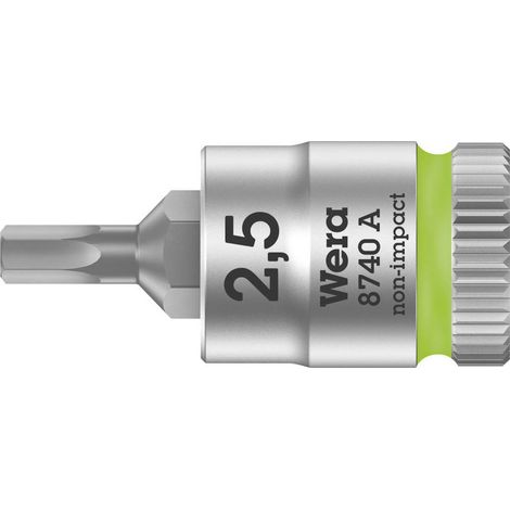 Wera 8740 A 05003331001 Brugola interna Inserto giravite a bussola 2.5 mm 1/4 (6.3 mm)