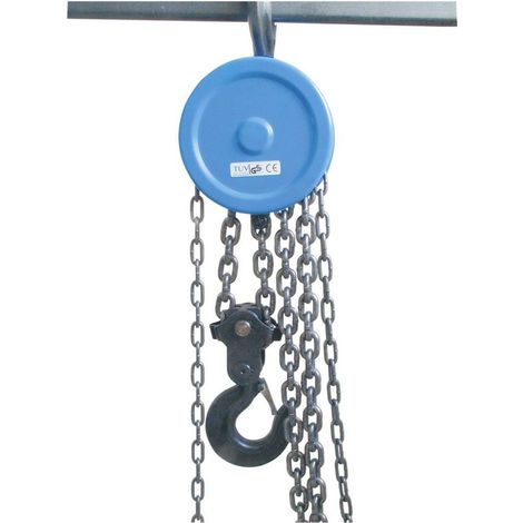 Polipasto berger-schroter 60008 capacidad 1 tonelada longitud cadena 2.5 m