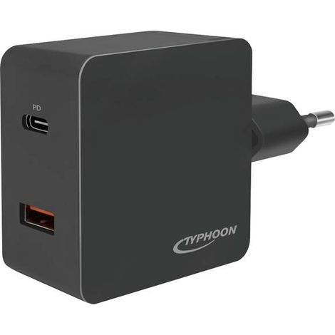 Caricabatterie da parete rapido USB-C PD USB QC Cube di ricarica 3A 18W da viaggio