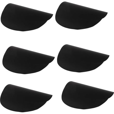 BESPORTBLE Tapis Antiadhésif Réutilisable pour Friteuse à Air, Tapis Isolant en Fibre de Verre Enduit de Téflon, Résistant à Haute Température, Lot de 6 Pièces Noirs'-'- (1/5)