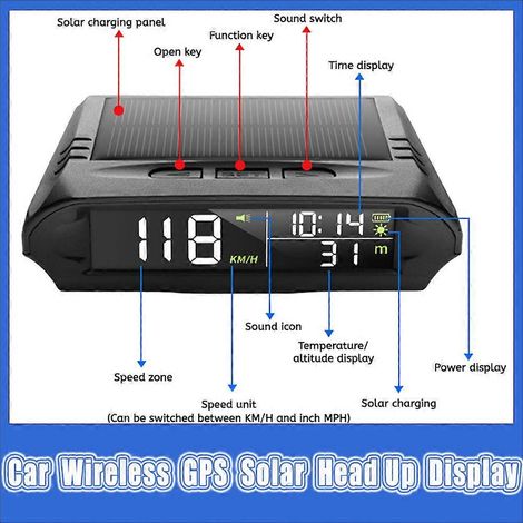 Compatible avec les affichages tête haute sans fil HUD, les compteurs de vitesse GPS, les voitures à énergie solaire, l'heure, l'altitude, la température, les alarmes de vitesse, les projecteurs de vi (1/5)