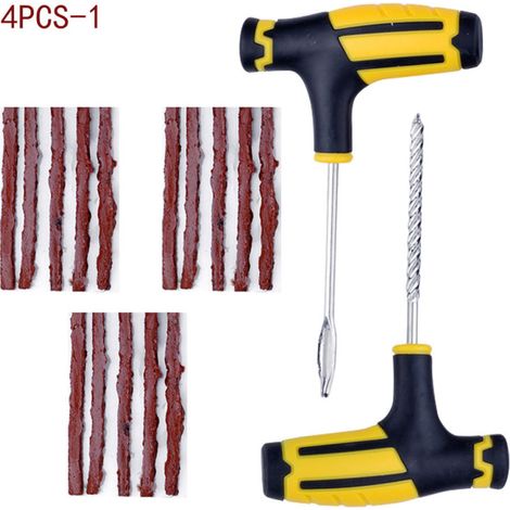 Kit de reparación de neumáticos con aspiradora para coche Chezhiku, que incluye una banda de rodadura, un cable de reparación y 15 tiras adhesivas para emergencias al aire libre. (1/5)