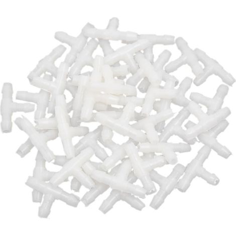 Auto voiture 3mm diamètre intérieur tube T-pièce tuyau flexible raccords blanc 50pcs (1/3)