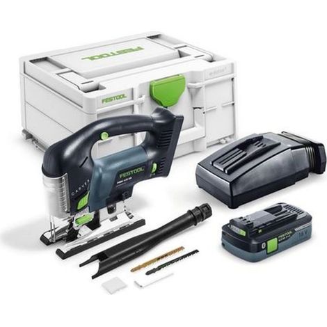 Festool – Scie sauteuse sans fil 18V 4,0Ah – Moteur EC-TEC 3800 courses/min – Profondeur de coupe 120mm – Pour bois dur – 576532