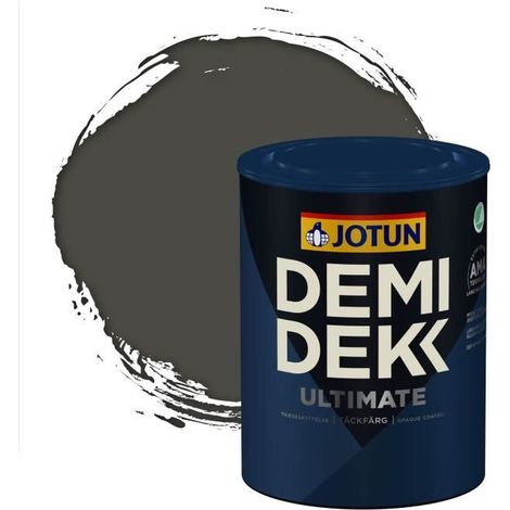Peinture Bois - DEMI DEKK ULTIMATE - Lasure Opaque Satinée - RAL 7022 - 0,75L (1/2)