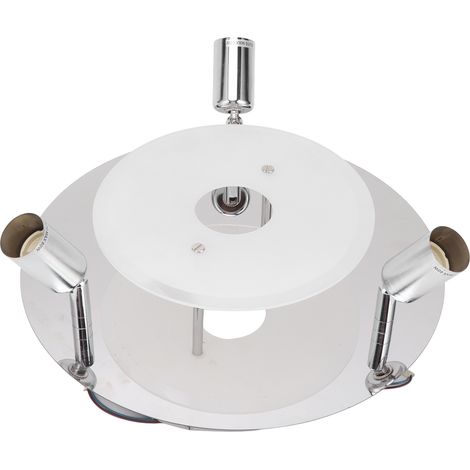 Plafonnier GU10 3 feux en fer rond moderne, pour chambre, salon, cuisine, couloir, salle de bain, balcon (sans ampoule, tension 85-265V) (1/5)