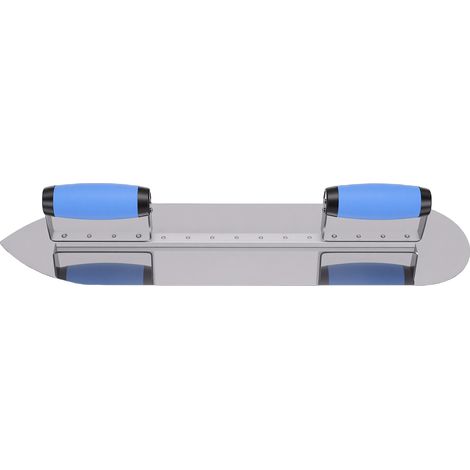 Truelle à double poignée pour piscine, tête ronde et pointue, pour la finition du revêtement et du plâtrage du béton, 50 cm (20 pouces)
