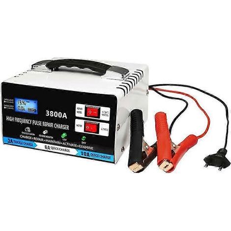 Chargeur de batterie au plomb-acide entièrement automatique haute puissance pour voiture, compatible avec la réparation des batteries 12V/24V, prise standard européenne JG. (1/5)