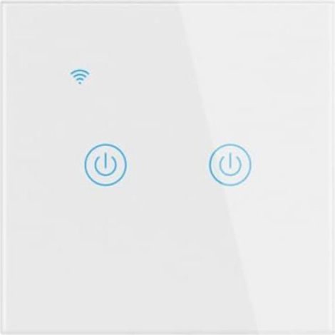 Wifi interrupteur mural intelligent,panneau tactile en verre,Compatible avec Alexa,Assistant Google (1/4)