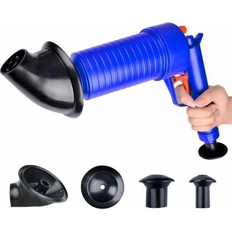 royaluxe -Haute pression Air Drain Blaster Pompe Plong Évier Tuyau Débouch Toilettes Salle De Bains, (1/5)