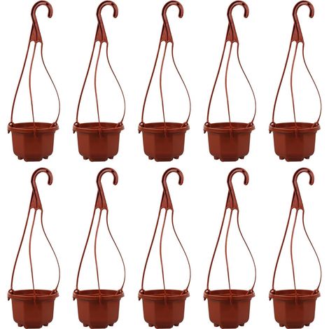 BESPORTBLE Lot de 10 pots fleurs suspendus, fonctionnels et peu encombrants, en plastique (1/5)