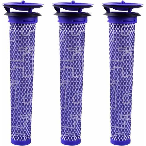 Filtre pour aspirateur Dyson V8, V7, V6 DC62, filtre bleu standard en mélange de matériaux, lot de 3 (1/5)