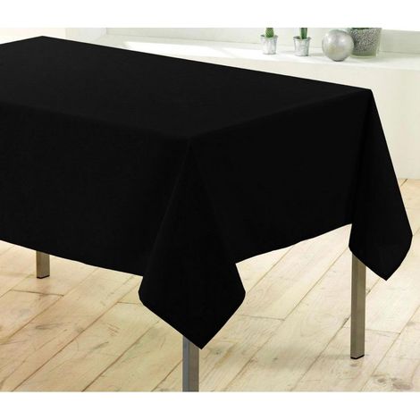 Nappe rectangulaire unie Essentiel Noir 140x200 cm