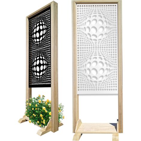 BALLS - Separè - Paravento modulabile - 70x190cm - in Legno e PVC - Colore: bianco (1/4)