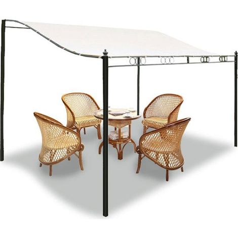 Toile de Toit de Rechange pour Pavillon Tonnelle,300D Toile Imperméable,Housse Étanche,Résistant Déchirure 3mx2.6m (sans Support) (1/5)
