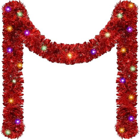 Guirlande En Papier D Alu Avec Lumières LED - 5 M - Pour Arbre De Noël Décoration De Fête Intérieur Extérieur - 1 Pièce (1/5)