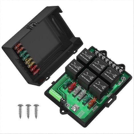 Compatible avec le boîtier de relais automobile RB-R6F6-3, la prise modifiée, la boîte de jonction automobile, la boîte à fusibles automobile universelle 12V. (1/5)