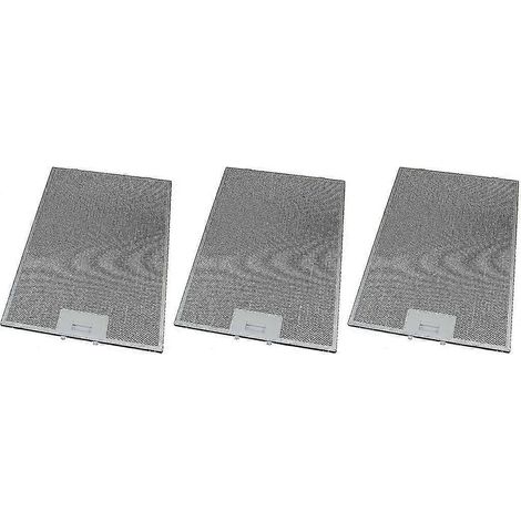 3 filtres à graisse universels en métal pour hotte aspirante, 265 mm x 395 mm