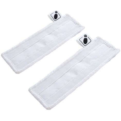 Serpillières en microfibres , compatibles avec le suceur de sol pour netoyeurs vapeur Kärcher SC lingettes en microfibres, avec système auto-agrippant et sangle de base, 2 pièces (1/4)