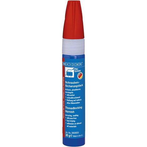 Verre d'étanchéité pour vis, rouge, 30 g, système à stylo (1/2)