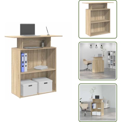 Büro Tresen - vidaXL Empfangstresen Sonoma-Eiche 100 x 40 x 104 cm Holzwerkstoff - Hotel Lobby Tresen (1/5)