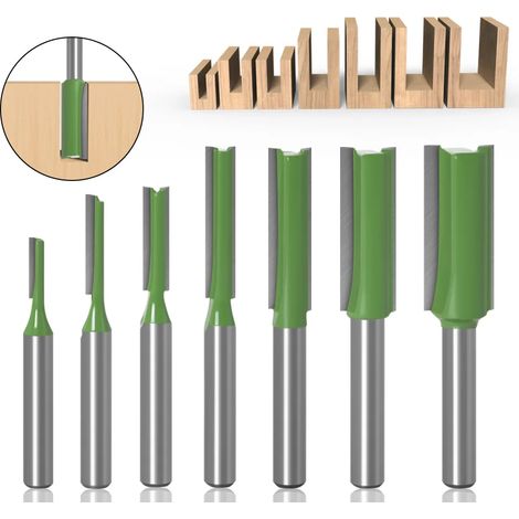 [JAMAIS UTILISÉ]Fraise à mèche droite en carbure de tungstène, tige simple à Double cannelure, pour le bois, 6mm, 1 pièce (1/5)
