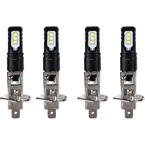Kit de 4 ampoules LED H1 6000K blanc ultra-brillant 6000LM pour phares avec feux de jour (feux de route) (1/5)