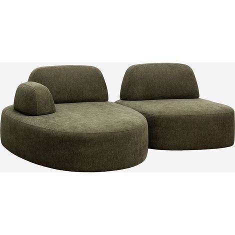 SKLUM Modulares Ecksofa mit linker Chaiselongue, 2-teilig, bezogen mit Giorgia-Stoff (1/5)