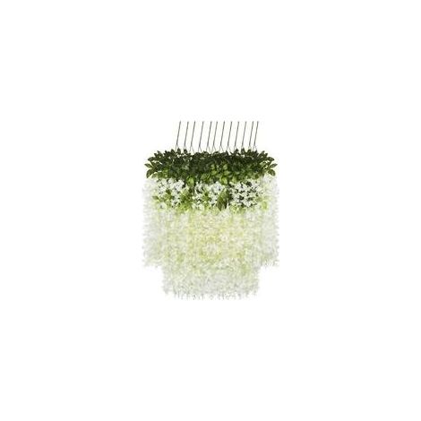 12 künstliche Glyzinienblumen, künstliche Hängepflanzen aus Kunststoff, Hochzeitsdekoration, Heimdekoration, Partydekoration, Bürodekoration, Hoteldekoration, Fensterbankdekoration, Weiß (110 cm) (1/5)
