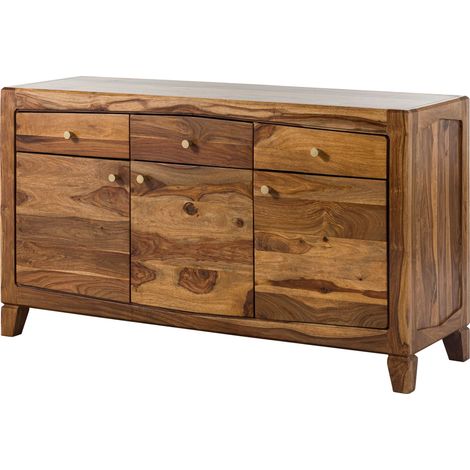 Sideboard Sheesham 140x45x80 braun lackiert ANCONA 122