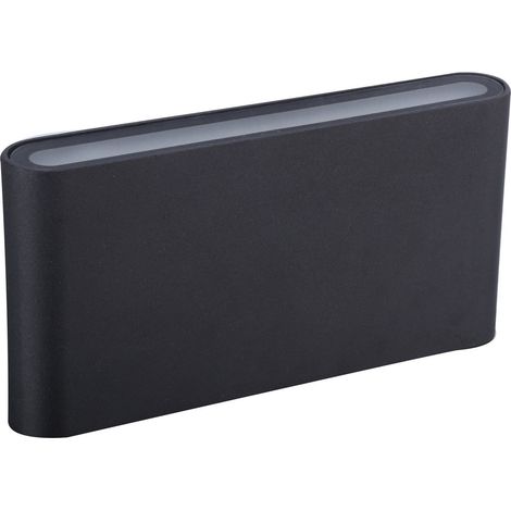 Applique led rettangolare doppio fascio mod. Alicante colore antracite (1/5)