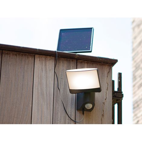 LED Solar Wandleuchte SUNSHINE mit Bewegungsmelder IP54, Breite 18cm (1/5)