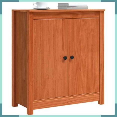 Buffet - 869898 - Brun cire - Pin massif - 70 x 35 x 80 cm (1/5)