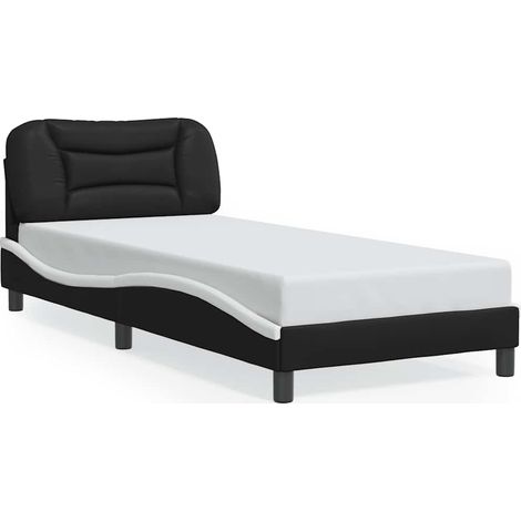 Maison Exclusive - Giroletto senza Materasso Hvar Nero e Bianco 90x200 cm in Similpelle (1/5)