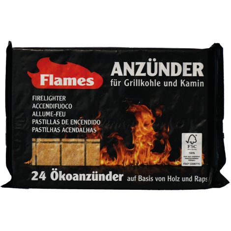 Allume-feu Flammes e'cologiques pour allumer les chemine'es les poeles a' griller 32 cubes