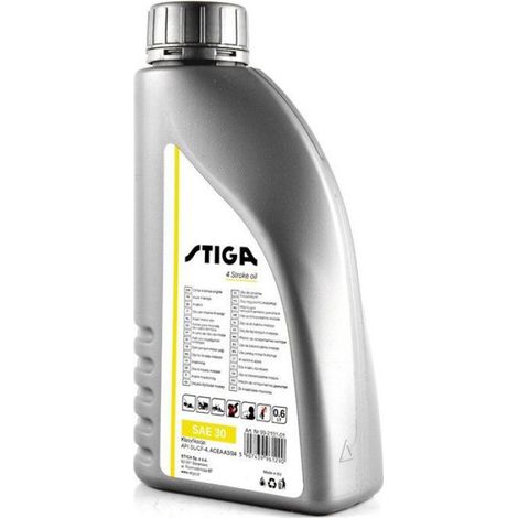 Huile Moteur 4 Temps SAE30 API SL/CF-4 - Pour Tondeuse À Gazon Et Équipements De Jardin - 0,6 L