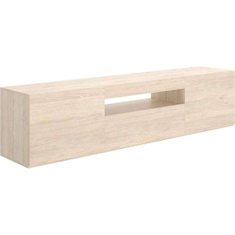 Mueble de televisión 3 puertas modelo Miriam en natural, 47.5cm(alto) 200cm(ancho) 42cm(fondo).. (1/5)