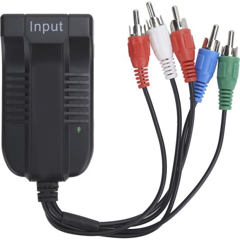 Adaptateur convertisseur vidéo composante RGB HDMI compatible HDMI et audio R/L vers YPBPR Z10AS : Plug and Play