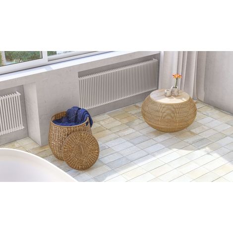 Carrelage mural intérieur effet pierre mat Benasal 11,5x23 cm Écru (1/3)
