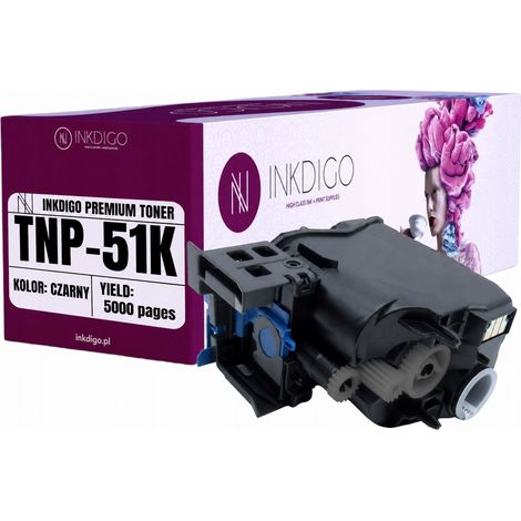 Toner Inkdigo TNP51K compatible avec l'imprimante Konica Minolta Bizhub C3110, certifié TÜV. (1/5)