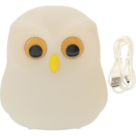 Hibou Lampe de Nuit Douce Blanc 1200mah Veilleuse en (1/5)