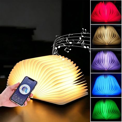 Lampe de lecture pliable avec haut-parleur Bluetooth, 5 couleurs (1/5)