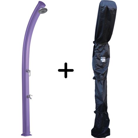 Douche Solaire JOLLY - 25 L - Violet + Housse d’hivernage pour douche solaire