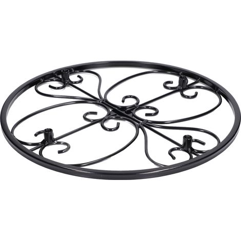 Eleganter Blumenständer im einzigartigen, stehenden Design – robust, stabil und leicht zu bewegen – ideal für Garten und Zuhause. (1/5)
