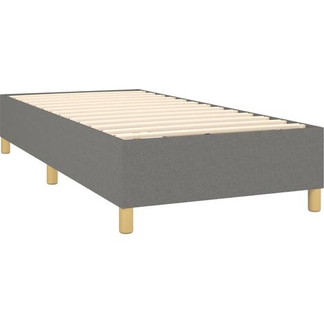 Rete a doghe su gambe giroletto 100x200 cm tessuto grigio scuro TDL0207151