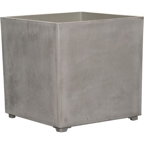 Pot de Fleur Carré Gris 50L 40x40cm - Jardinière Extérieure Balcon Terrasse Jardin ARTPLAST (1/5)